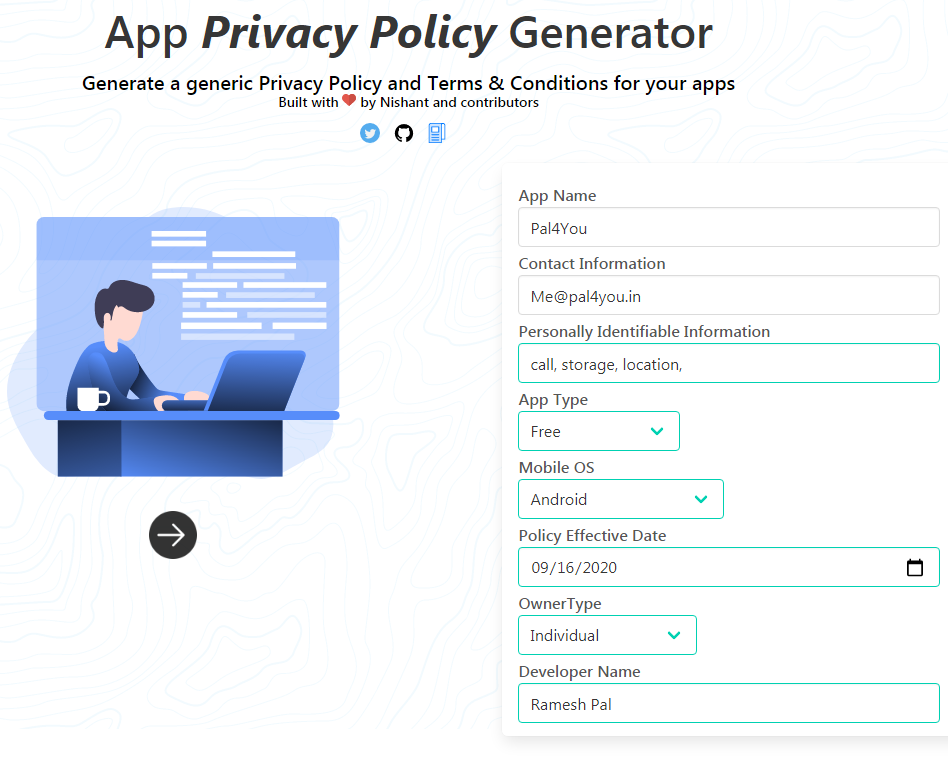 एंड्राइड ऍप्लिकेशन के लिए प्राइवेसी पालिसी पेज (privacy policy page) कैसे बनाएं ? 1